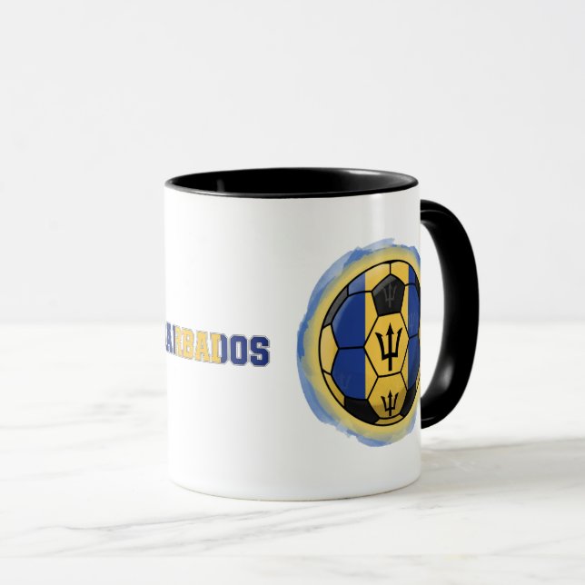 Karibisk fotboll – Barbados Edition Mugg (Framsida höger)