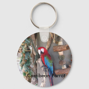 Karibisk papegoja Keychain Nyckelring