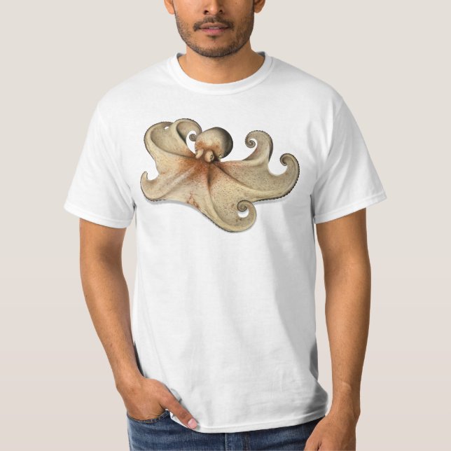 Karibisk revbläckfiskt-skjorta tee shirt (Framsida)