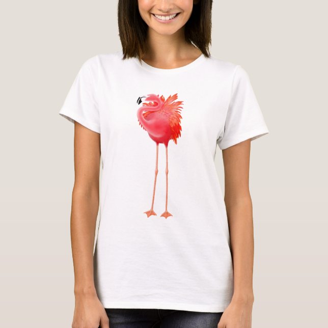Karibisk rosa Flamingo T-shirt (Framsida)