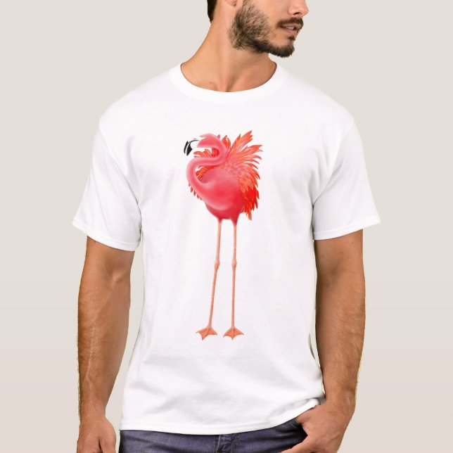 Karibisk rosa FlamingoT-tröja T Shirt (Framsida)