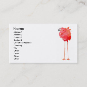 Karibisk rosa Flamingovisitkort Visitkort