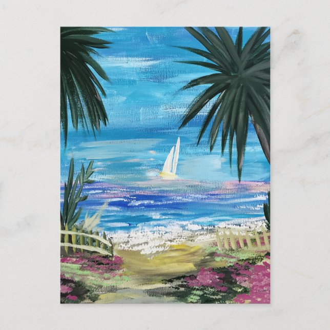 Karibisk semester  vykort (Framsida)