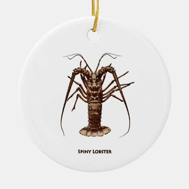 Karibisk Spiny hummer Julgransprydnad Keramik (Framsidan)