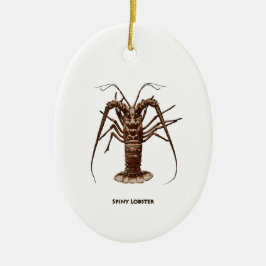 Karibisk Spiny hummer Julgransprydnad Keramik