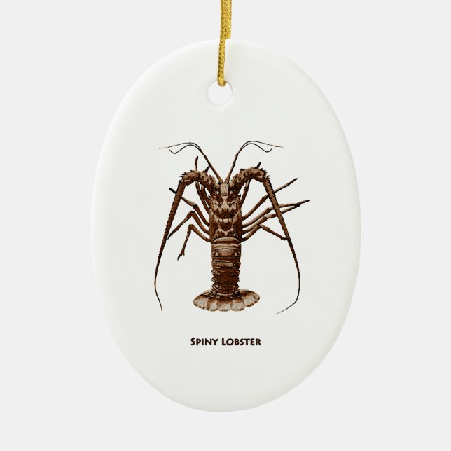 Karibisk Spiny hummer Julgransprydnad Keramik (Framsidan)