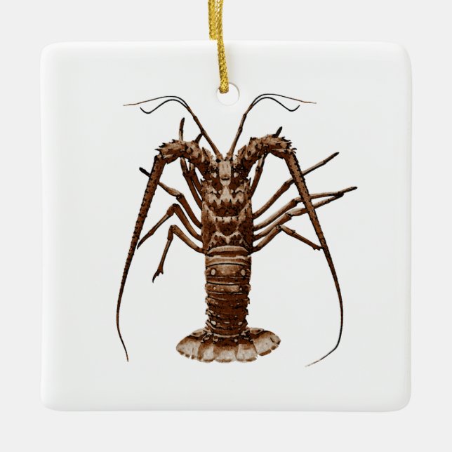 Karibisk Spiny hummer Julgransprydnad Keramik (Framsida)