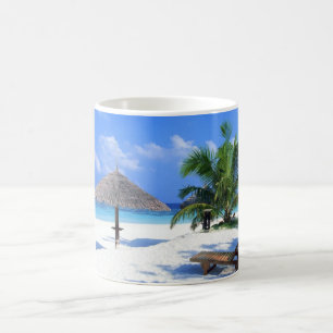 Karibisk strand kaffemugg