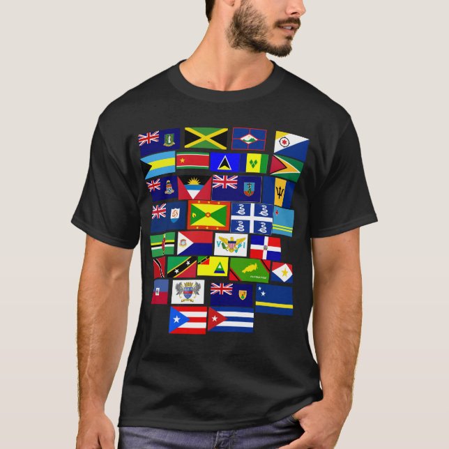 Karibisk T-tröja T-shirt (Framsida)