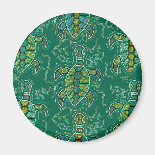 Karibisk Tortuga Magnet (Framsidan)