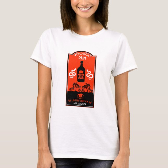 Karibisk Voodoo Rom T Shirt (Framsida)