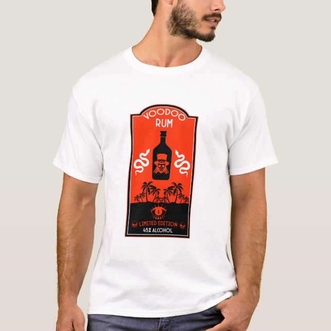 Karibisk Voodoo Rom T Shirt (Framsida)