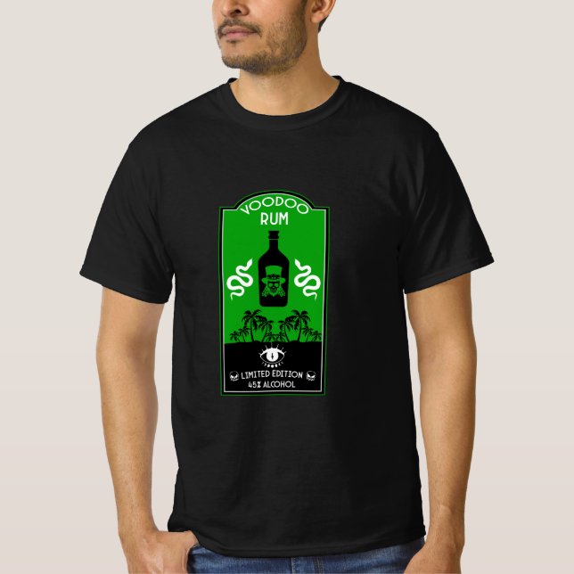 Karibisk Voodoo Rom T Shirt (Framsida)