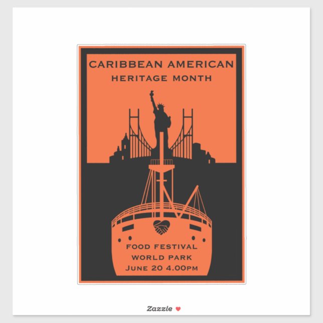 Karibiska amerikanska kulturarvsmånaden klistermärken (Ark)