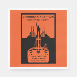 Karibiska amerikanska kulturarvsmånaden pappersservett