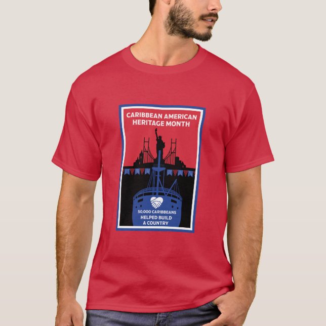 Karibiska amerikanska kulturarvsmånaden t shirt (Framsida)