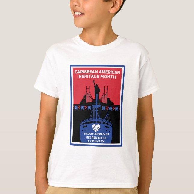 Karibiska amerikanska kulturarvsmånaden t shirt (Framsida)