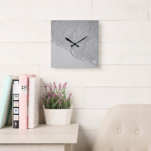 Karibiska Beach Zen Oasis #3 #Haven #wall #art Fyrkantig Klocka