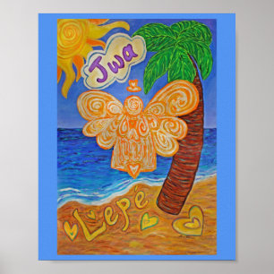 Karibiska Creole Angel Painting Art Print Poster