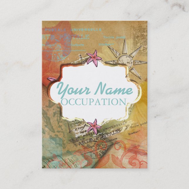 Karibiska drömmar - Affärskort Visitkort (Framsida)