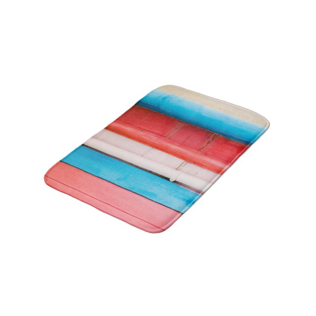 Karibiska färg - abstrakt badrumsmatta (Vinklad)