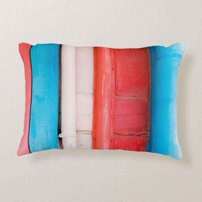 Karibiska färg - abstrakt prydnadskudde (Baksidan)