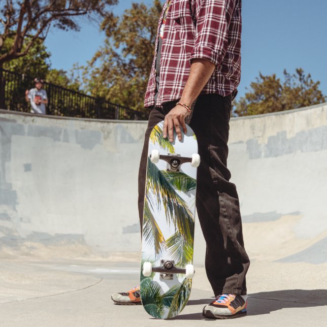 Karibiska Handflatan-jungle #1 #tropical #wall #ar Mini Skateboard Bräda 18,5 Cm (Utomhus 2)