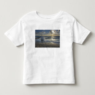 Karibiska havet, Caymanöarna. Vågor som bryts Tee