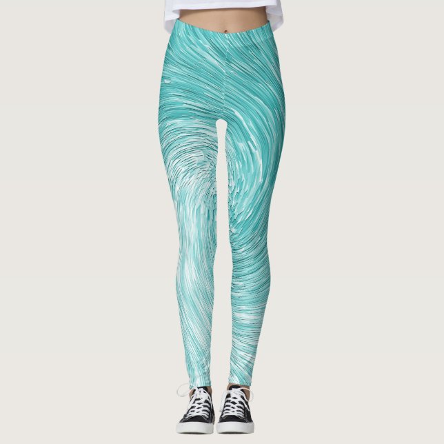 Karibiska havet Swirl..... Leggings (Framsida)