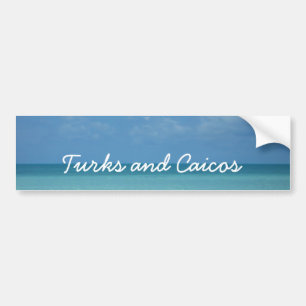 Karibiska Horisont Tropical Turcos Blue Bildekal