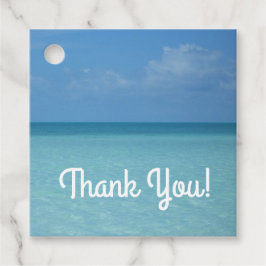 Karibiska Horisont Tropical Turcos Blue Gåvor Etiketter