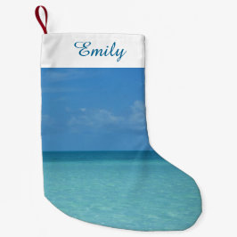 Karibiska Horisont Tropical Turcos Blue Liten Julstrumpa