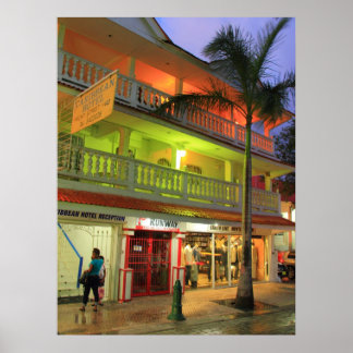 Karibiska hotell, Philipsburg, Sint Maarten Poster