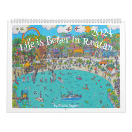 Karibiska illustrationer efter Kristin Calendar Kalender