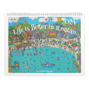 Karibiska illustrationer efter Kristin Calendar Kalender