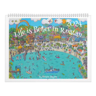 Karibiska illustrationer efter Kristin Calendar Kalender