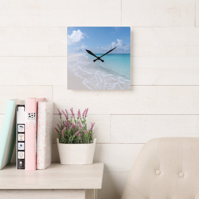 Karibiska Isle Dream 1 Fyrkantig Klocka (Läsesal)