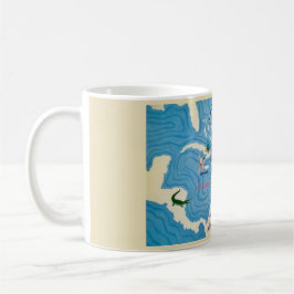 Karibiska öarna Illustrated Karta Kaffemugg