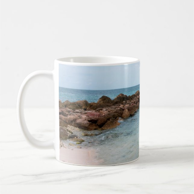 Karibiska oceanen Beach Bliss #4 #tropiskt #wall Kaffemugg (Vänster)