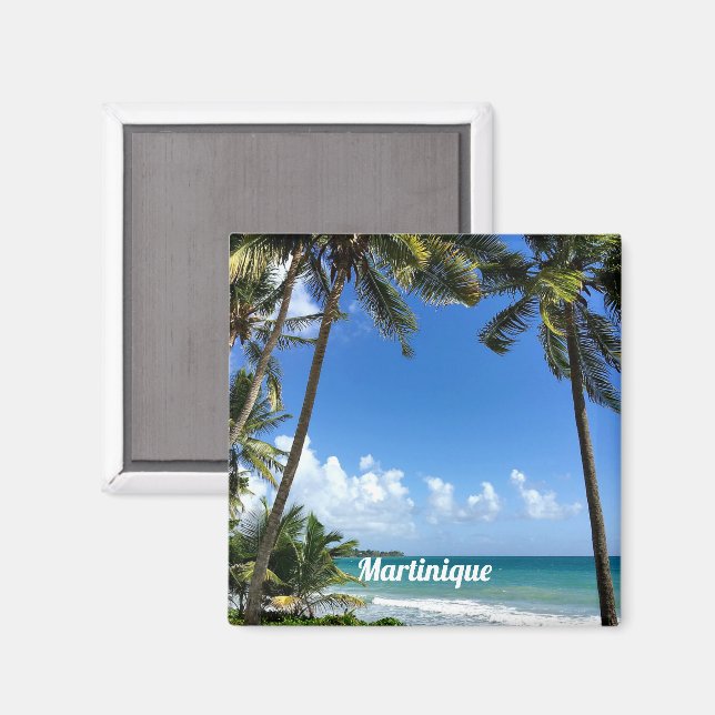 Karibiska ön Martinique (märkt) Magnet (Front/Back)