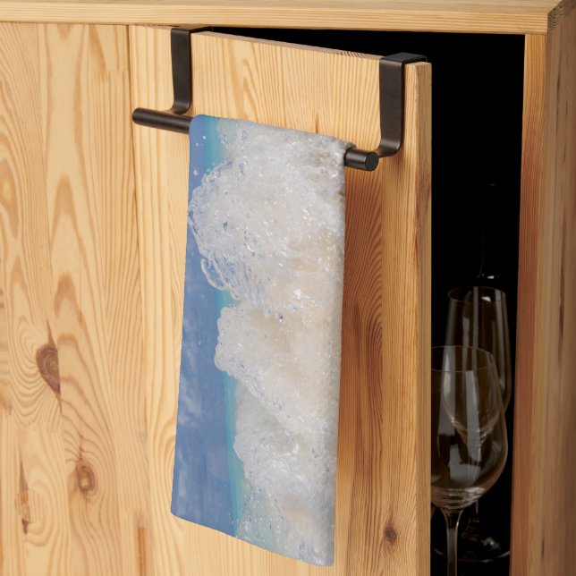 Karibiska ön Wave Kärlek 2 Kökshandduk (Thirds Fold)