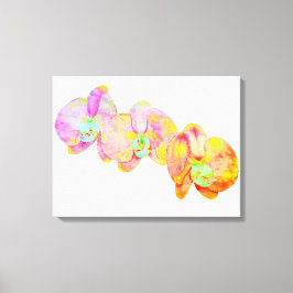Karibiska orkidéer, tropiska vattenfärgade blommor canvastryck
