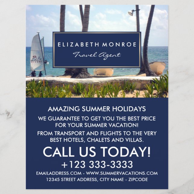 Karibiska persikor, Agent-reklamflygare Reklamblad (Framsidan)