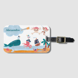 Karibiska Pirater Island Ocean Whale Boys Bagagebricka