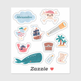 Karibiska Pirater Ö Island Hvalpojkar Klistermärken