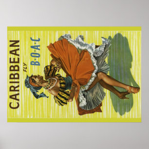 Karibiska reseaffisch poster