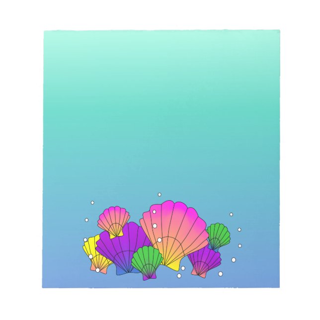 Karibiska Snäckor med bubblor Anteckningsblock (Framsida)