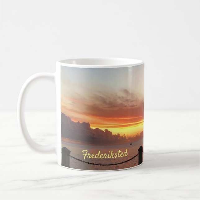 Karibiska solnedgången kaffemugg (Vänster)