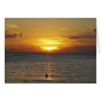 Karibiska soluppgången hälsningskort