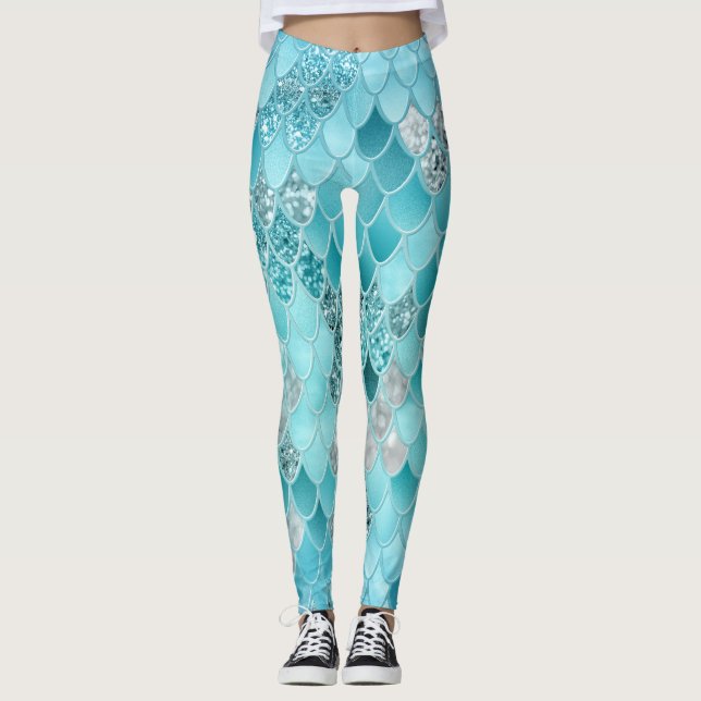 Karibiska sommarens Sjöjungfru 1 Leggings (Framsida)